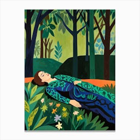 Woman In The Woods Canvas Print