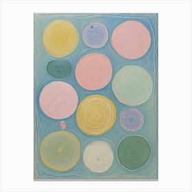 Spring Pastel Circles Canvas Print