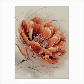 Orange Flower 2 Canvas Print