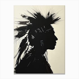 Kickapoo Quietude; A Study In Minimalism ! Native American Art Canvas Print