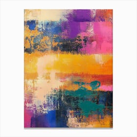 Colorful Painting With Abstract Stains Canvas Print