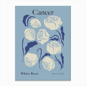 Cancer White Rose Canvas Print
