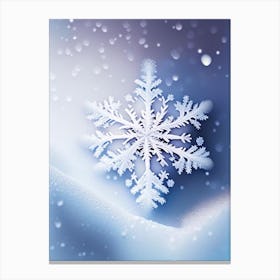 Irregular Snowflakes, Snowflakes, Soft Colours Canvas Print