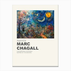 Museum Poster Inspired By Marc Chagall 2 Canvas Print