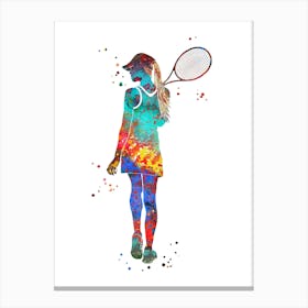Tennis Player Girl Canvas Print