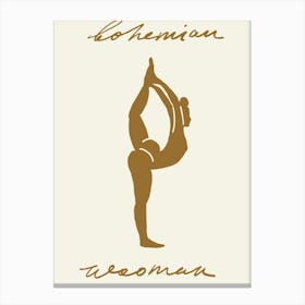 Woman In Yoga Pose Canvas Print