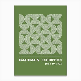 Bauhaus Green Exhibition 29 Canvas Print