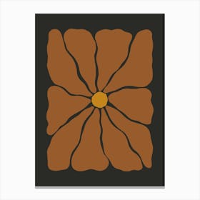 Autumn Flower 01 - Red Brown Canvas Print