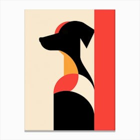 Dog Minimalist Abstract 1 Canvas Print
