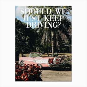 Should we just keep driving? Canvas Print