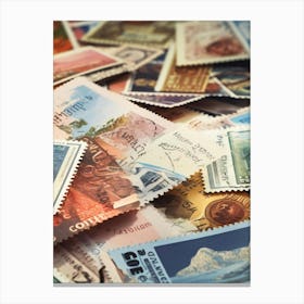 Postage Stamps Canvas Print