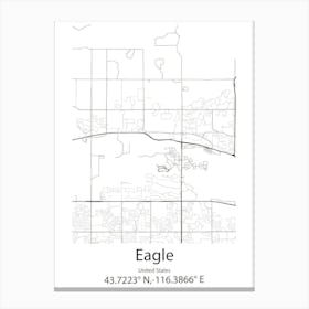 Eagle Point,United States Minimalist Map Canvas Print