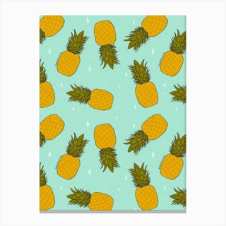 Pineapple Print Canvas Print