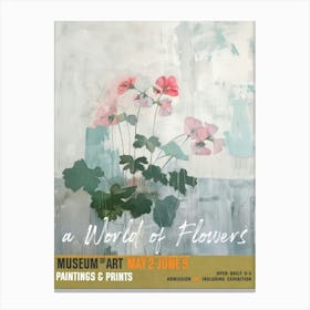 A World Of Flowers, Van Gogh Exhibition Geranium 3 Canvas Print