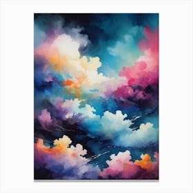 Abstract Glitch Clouds Sky (18) Canvas Print