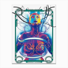 Cyberpunk Bionic Hybrid Dystopian Fantasy Canvas Print