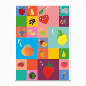 Fruity Alphabet Canvas Print