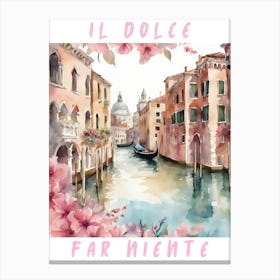 Il Dolce Far Niente - Venice Print Canvas Print