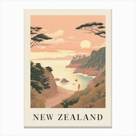 Vintage Travel Poster New Zealand Canvas Print