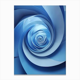 Spiral Blue Canvas Print