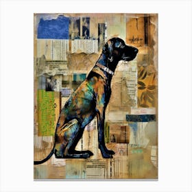 Sitting Pretty - Obedient Dog Canvas Print
