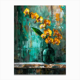 Orchids In A Vase 4 Canvas Print