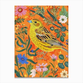 Spring Birds Yellowhammer 3 Canvas Print