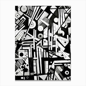 Patterns Abstract Black And White 5 Canvas Print