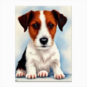 Parson Russell Terrier 4 Watercolour dog Canvas Print