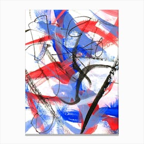 Active Democracy Series No. 4 Red White Blue Canvas Print