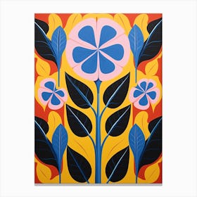 Flower Motif Painting Morning Glory 3 Canvas Print