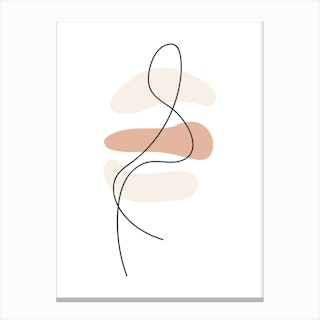 Abstract Lines Neutral Shapes Canvas Print
