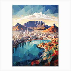 Cape Town, South Africa, Geometric Illustration 2 Canvas Print