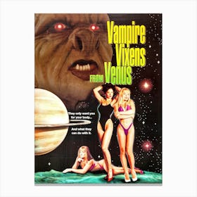 Vampire Vixens From Venus, Movie Poster Canvas Print