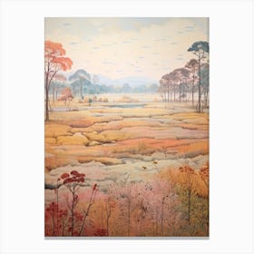 Autumn National Park Painting Jim Corbett National Park India 1 Canvas Print