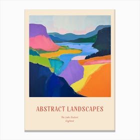 Colourful Abstract The Lake District England 1 Poster Canvas Print