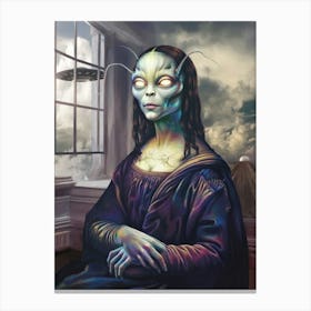 Alien Mona Extraterrestrial Galaxy Canvas Print