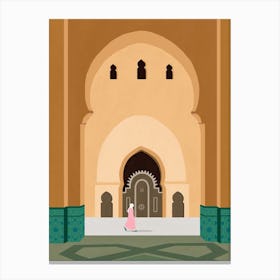 Mosque In Casablance Morocco Canvas Print