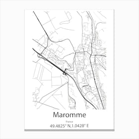 Maromme,France Minimalist Map Toile