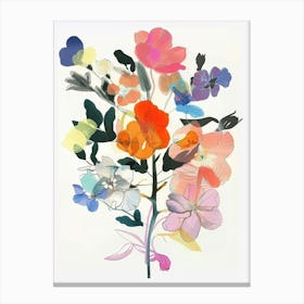 Portulaca 2 Collage Flower Bouquet Canvas Print