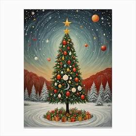 Cosmic Christmas Tree no2 Canvas Print