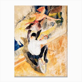 Bicycle Acrobats, Charles Demuth Canvas Print