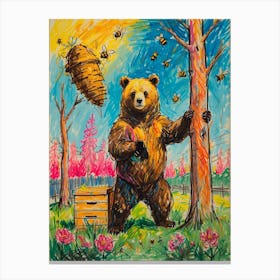 Bear In The Woods Canvas Print