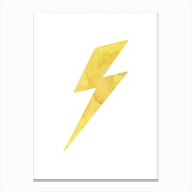 Thunderbolt Yellow Canvas Print