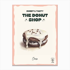 Oreo Donut The Donut Shop 3 Canvas Print