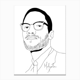 Malcolm X Civil Rights Activist legend Canvas Print