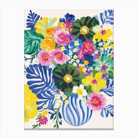 Queen Anne’S Lace 2 Modern Colourful Flower Canvas Print