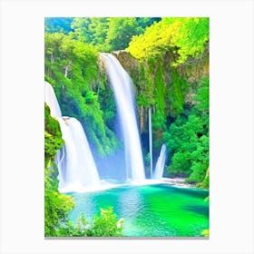 Skradinski Buk Waterfall, Croatia Majestic, Beautiful & Classic (3) Canvas Print