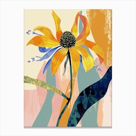 Colourful Flower Illustration Black Eyed Susan 3 Canvas Print