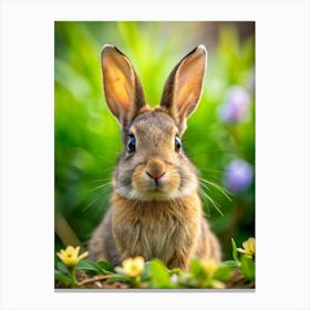 Rabbit In The Garden Canvas Print